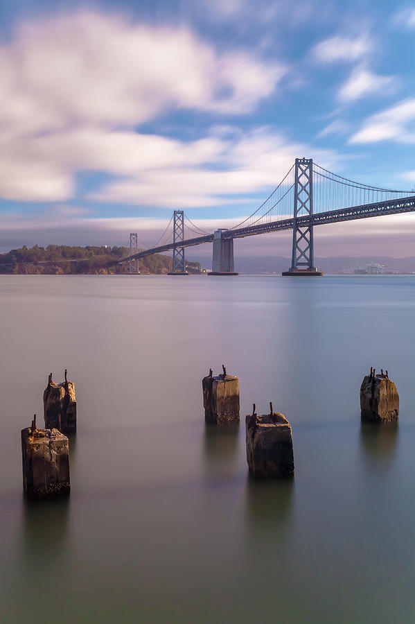 Morning At The Bay Bridge Photograph by Jonathan Nguyen