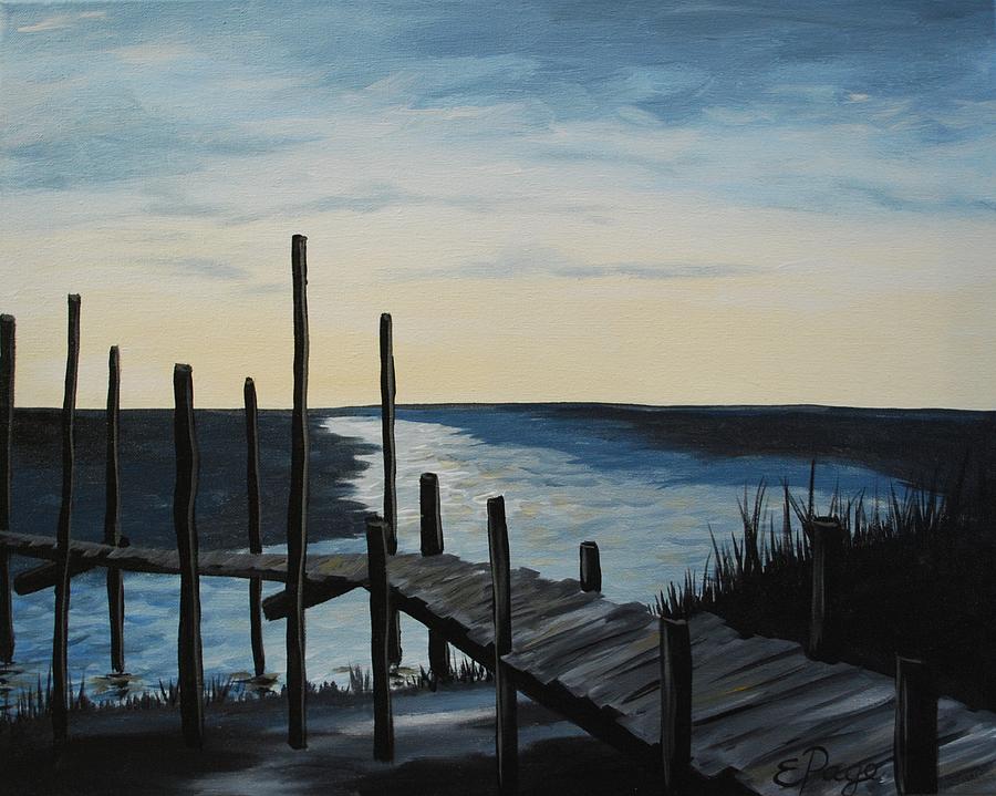 Morning at the Dock Painting by Emily Page