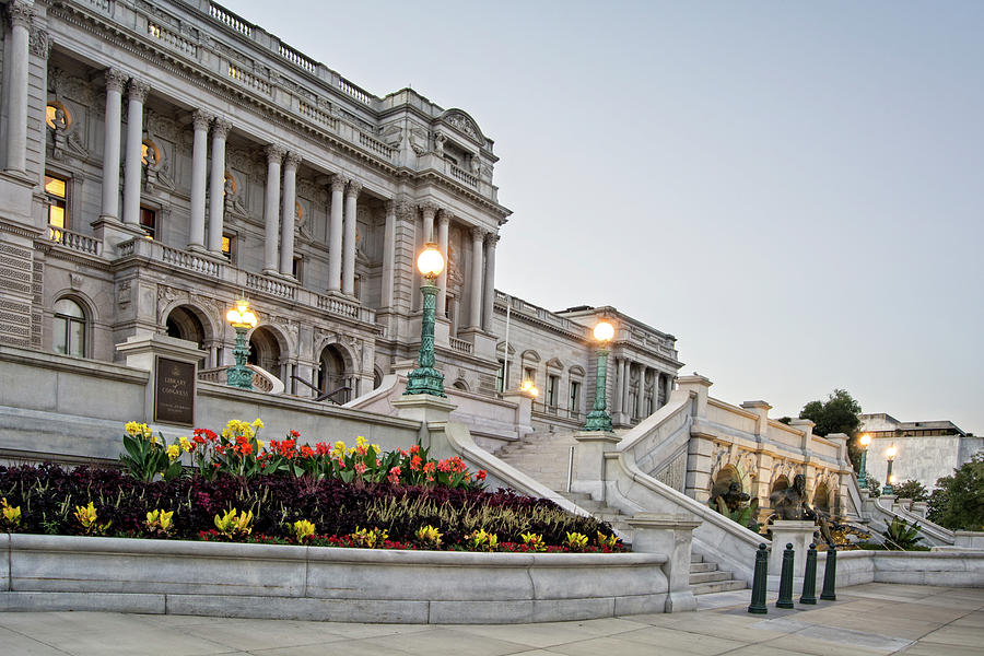 Washington D.c. Photograph - Morning At the Library of Congress by Greg and Chrystal Mimbs