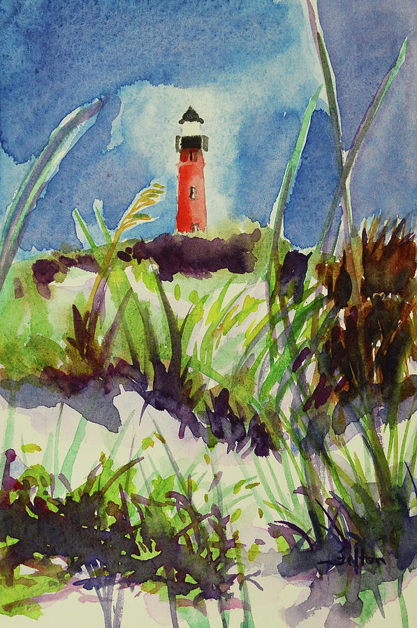 Summer Painting - Morning at the Lighthouse by Julianne Felton