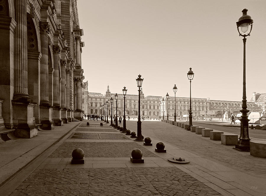 Morning at the Louvre, Monochrome  Photograph by Gordon Beck