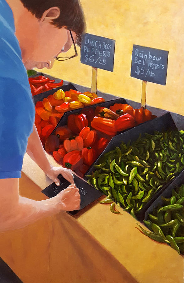 Morning at the Market Painting by Karyn Robinson