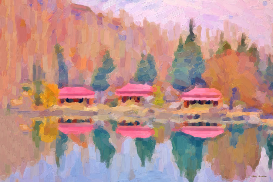 Morning at the Pink Lake No.1 Digital Art by Serge Averbukh