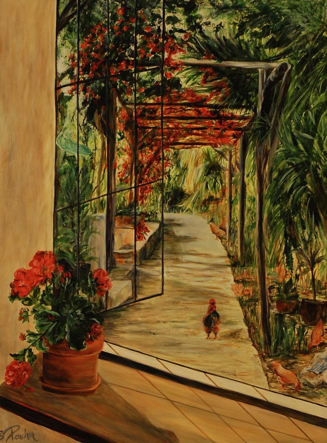 Morning at Villa Capri Painting by Bonnie Peacher
