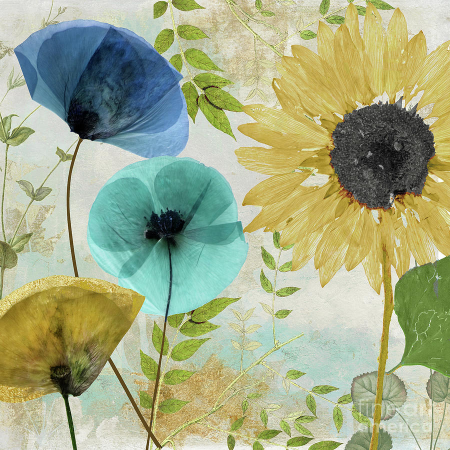 Poppy Painting - Morning Blue II by Mindy Sommers