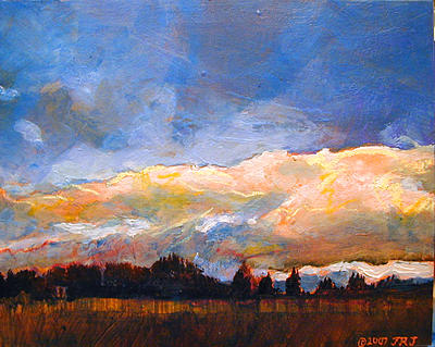Landscape Painting - Morning Clouds over Sunrise Ridge by Jon Rader Jarvis Landscape Painting - Morning Clouds over Sunrise Ridge by Jon Rader Jarvis