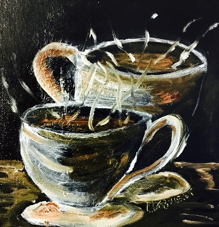 Morning coffee  Painting by Chuck Gebhardt