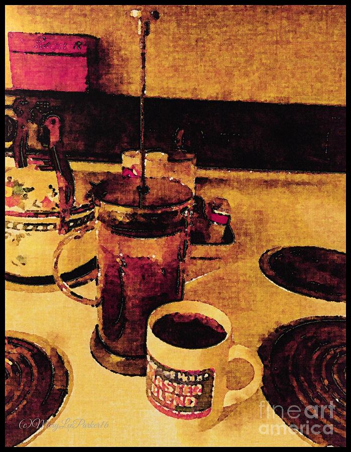 Morning Coffee Mixed Media by MaryLee Parker