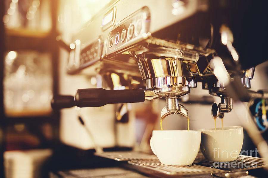 Morning coffee preparation. Coffeemaker. Photograph by Michal Bednarek