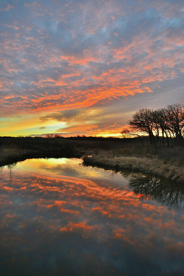 Morning Comes to Glacial Park and Nippersink Creek Photograph by Ray Mathis