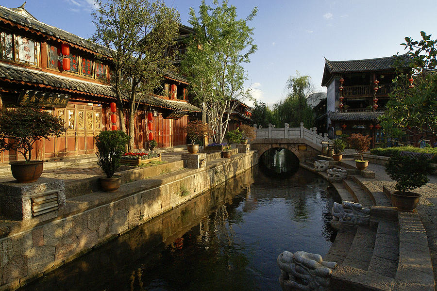 Asia Photograph - Morning Comes to Lijiang Ancient Town by Michele Burgess Asia Photograph - Morning Comes to Lijiang Ancient Town by Michele Burgess
