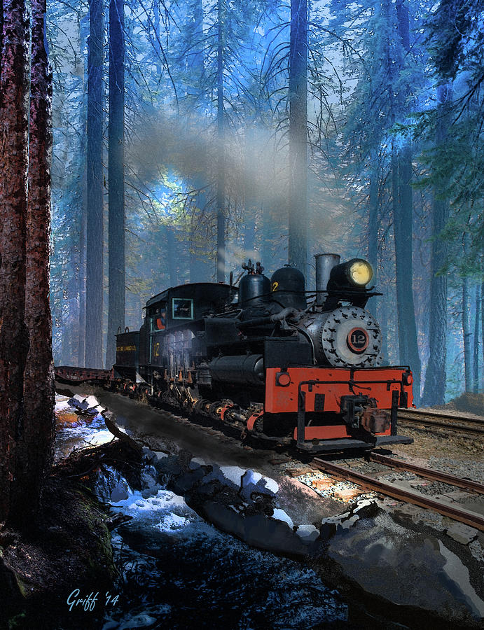 Narrow Gauge Digital Art - Morning Comes to Soon by J Griff Griffin