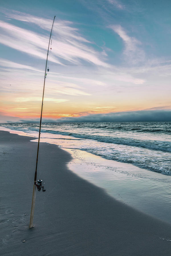Morning fishing at the beach  Photograph by John McGraw