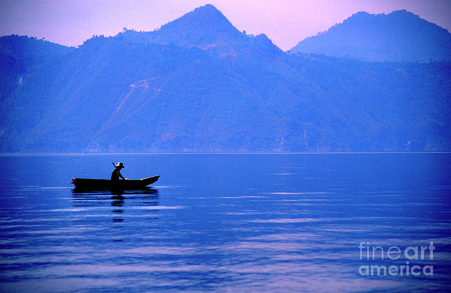 Morning Fishing Lake Atitlan Photograph by Thomas R Fletcher