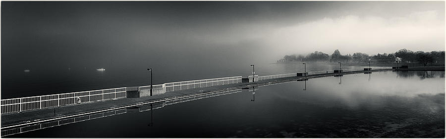Morning fog at Kitsilano beach Photograph by Peter V Quenter