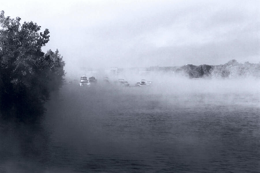 Morning Fog - Hudson River Photograph by John Schneider