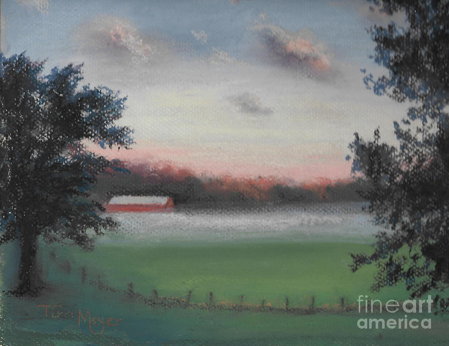 Morning Fog in West Pasture Painting by Terri  Meyer