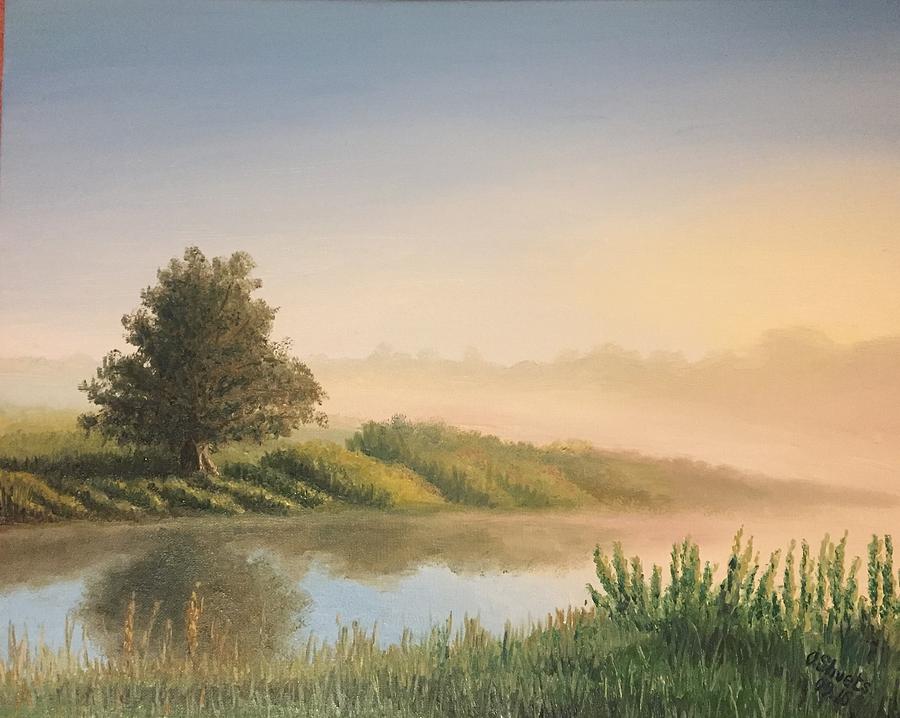 Morning Painting - Morning Fog by Oleg Shvets