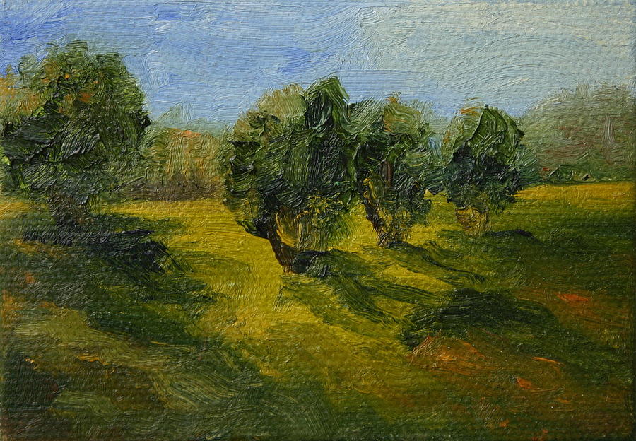 Tree Painting - Morning Glen by Martha Layton Smith