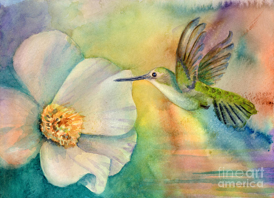 Hummingbird Painting - Morning Glory by Amy Kirkpatrick