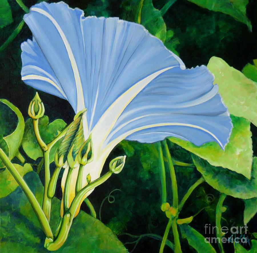 Morning Glory Painting by Elissa Anthony
