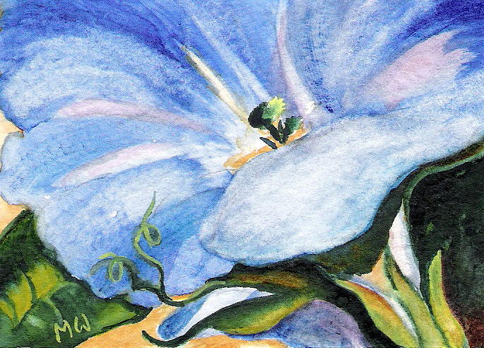 Morning Glory Fancy Painting by Marsha Woods