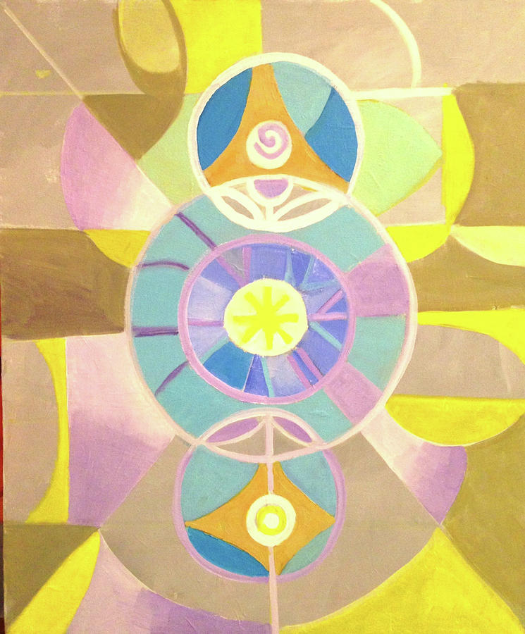 Morning Glory Geometrica Painting by Suzanne Giuriati Cerny
