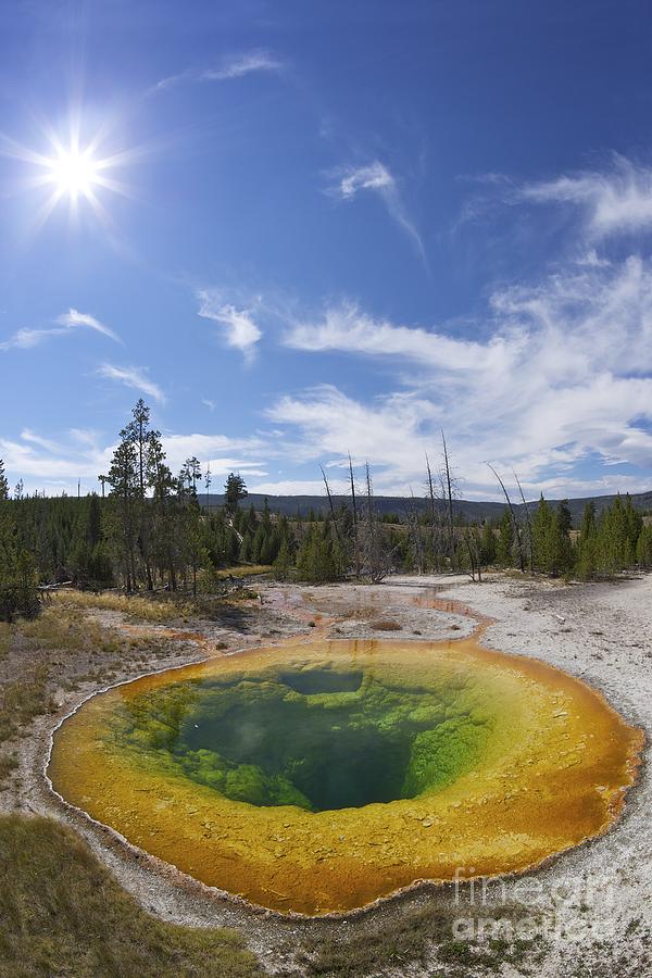 Morning Glory Pool, Yellowstone National Park Photograph by Peter Barritt