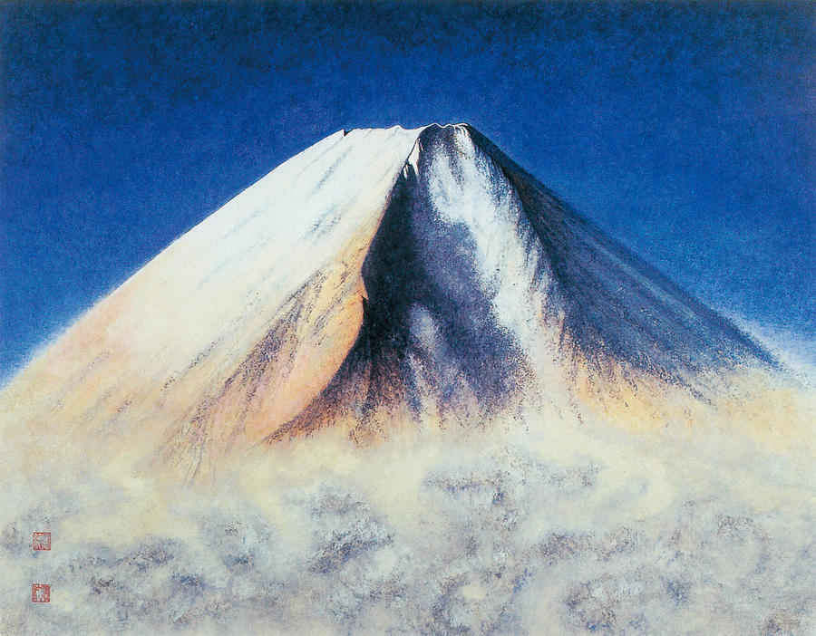 Japanese Painting Painting - Morning Glow In Late Autumn by Hojun Nishishita Japanese Painting Painting - Morning Glow In Late Autumn by Hojun Nishishita