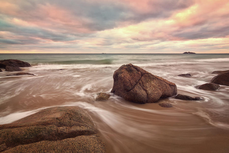 Morning Glow Singing Beach MA Photograph by Michael Hubley