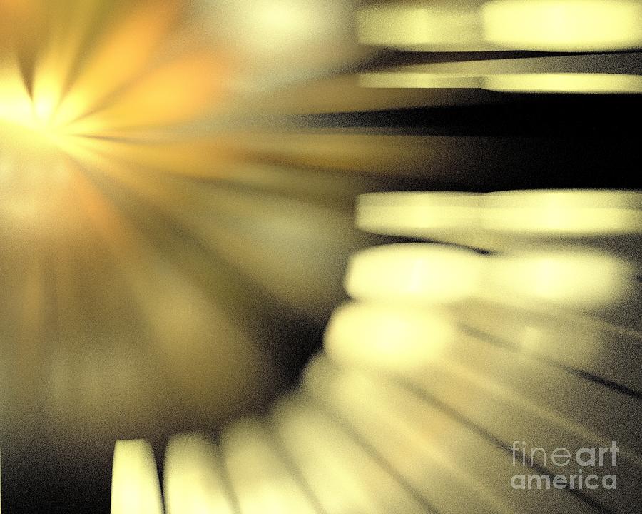 Abstract Digital Art - Morning Gold Rays by Kim Sy Ok