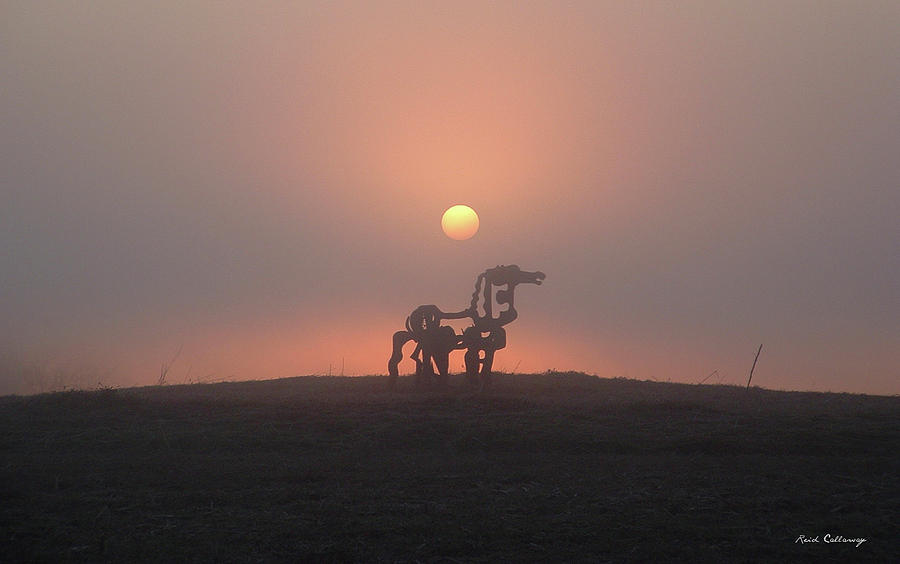 Morning Haze Iron Horse Art  Photograph by Reid Callaway