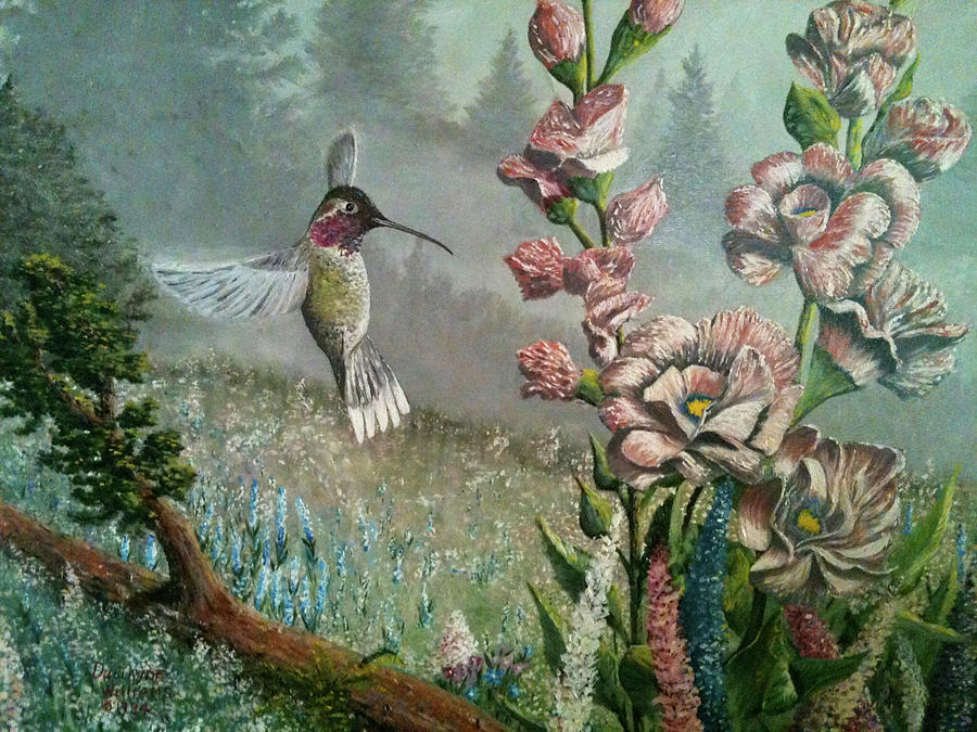 Morning Hummingbird Painting by Duwayne Williams
