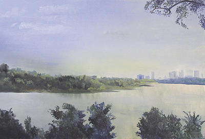 Landscape Painting - Morning in Little Rock by Marty Smith Landscape Painting - Morning in Little Rock by Marty Smith