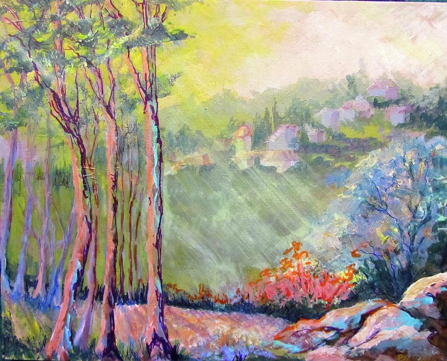 Morning in the hills of LA Painting by Barbara OToole