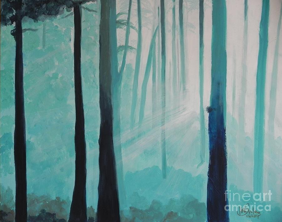 Morning In The Mist Painting by Jolanta Shiloni