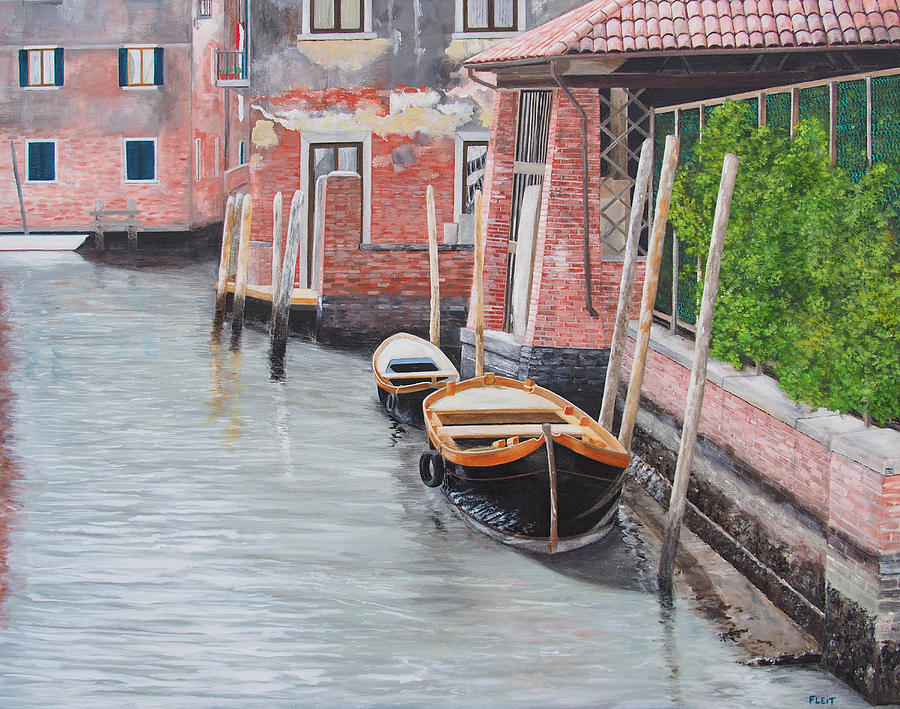 Boat Painting - Morning in Venice 8 by Steven Fleit