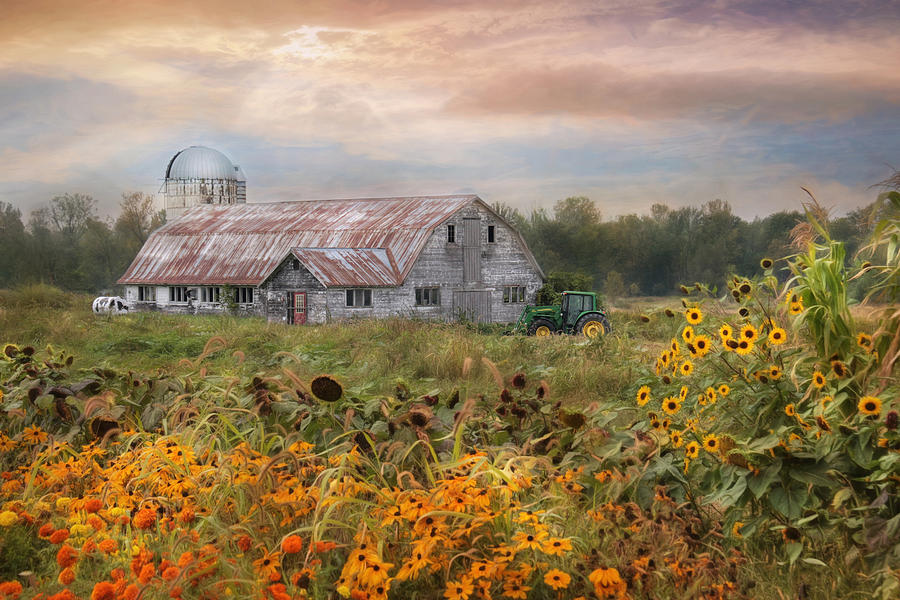 Barn Photograph - Morning in Vermont by Lori Deiter