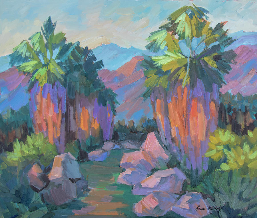 Morning Indian Canyon Painting by Diane McClary