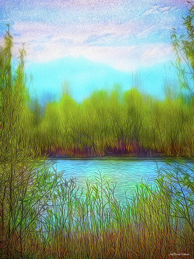 Morning Lake In Stillness Digital Art by Joel Bruce Wallach