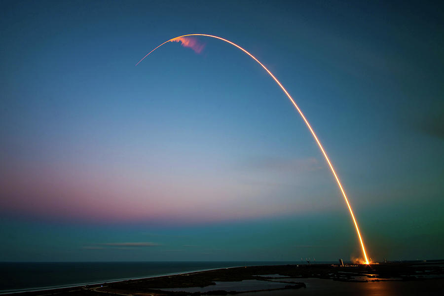 Space Photograph - Morning Launch From Cape Canaveral  by Mountain Dreams