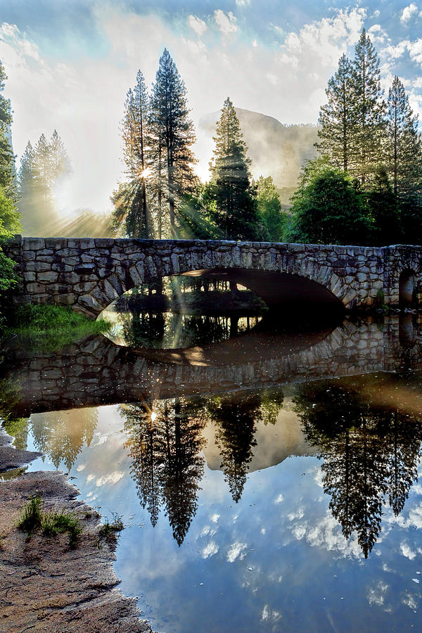 Yosemite National Park Photograph - Morning Light Along The Merced River by Her Arts Desire