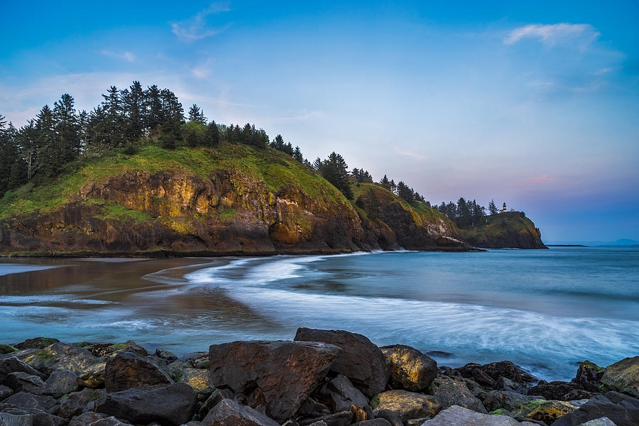 Morning Light at Cape Disappointment Photograph by Ken Stanback