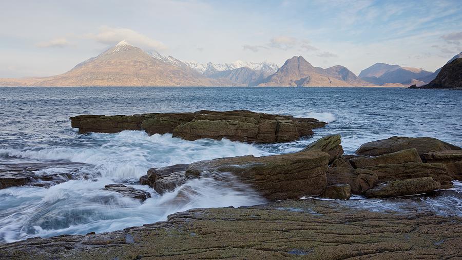 Morning light at Elgol Beach Photograph by Stephen Taylor