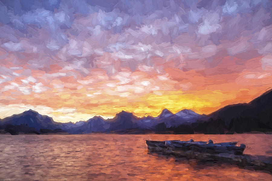 Glacier National Park Digital Art - Morning LIght IV by Jon Glaser
