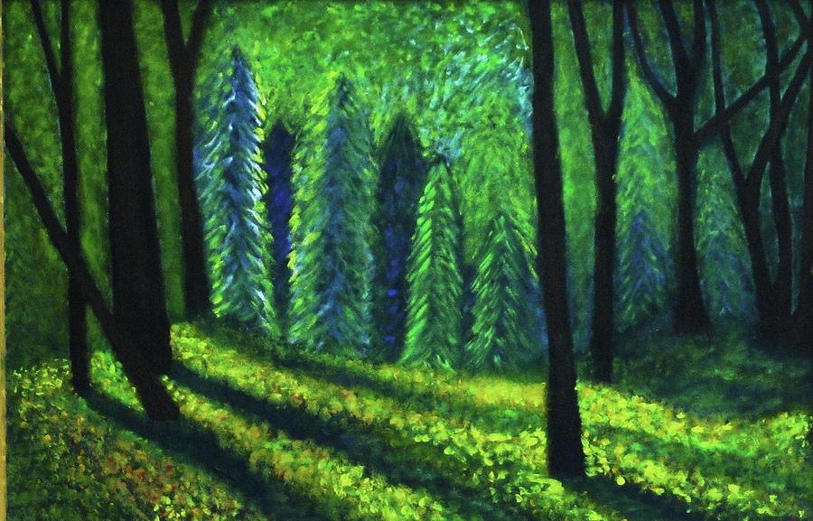Tree Painting - Morning light by John Scates