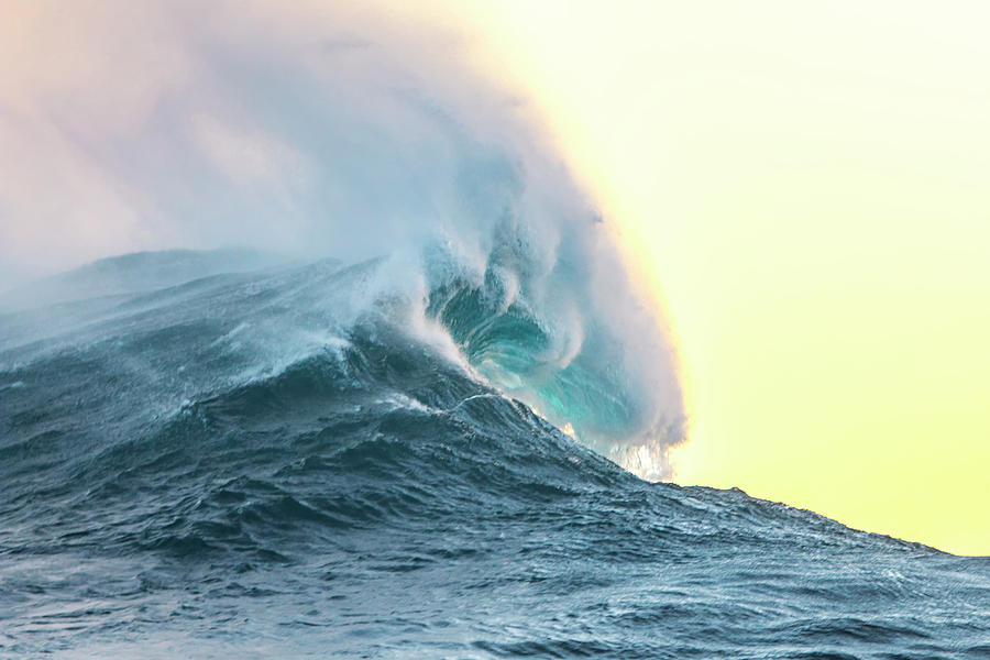 Big Wave Photograph - Morning Light by Mike Neal