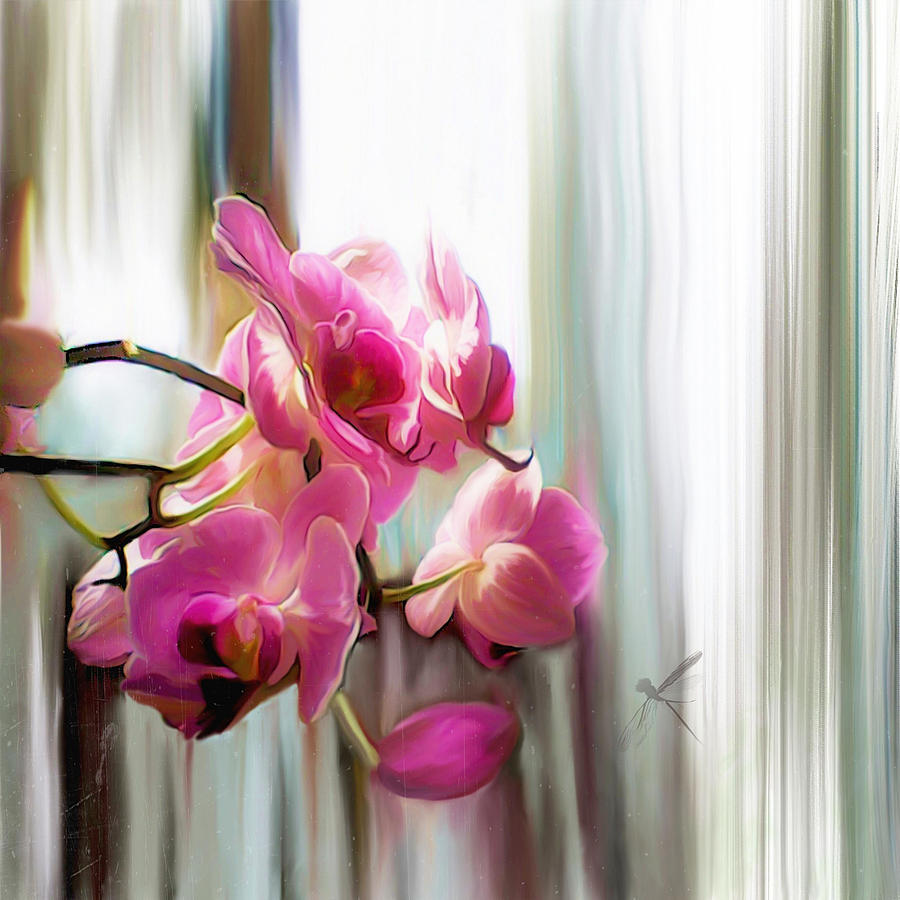 Morning Light Orchids Digital Art by Sand And Chi