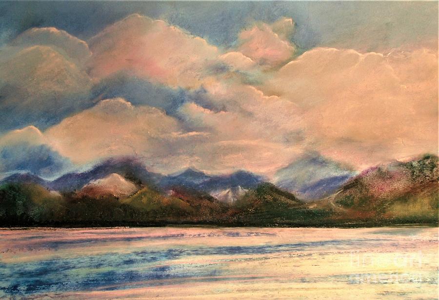 Morning Light over the Cuillins, Isle of Skye Pastel by Angela Cartner