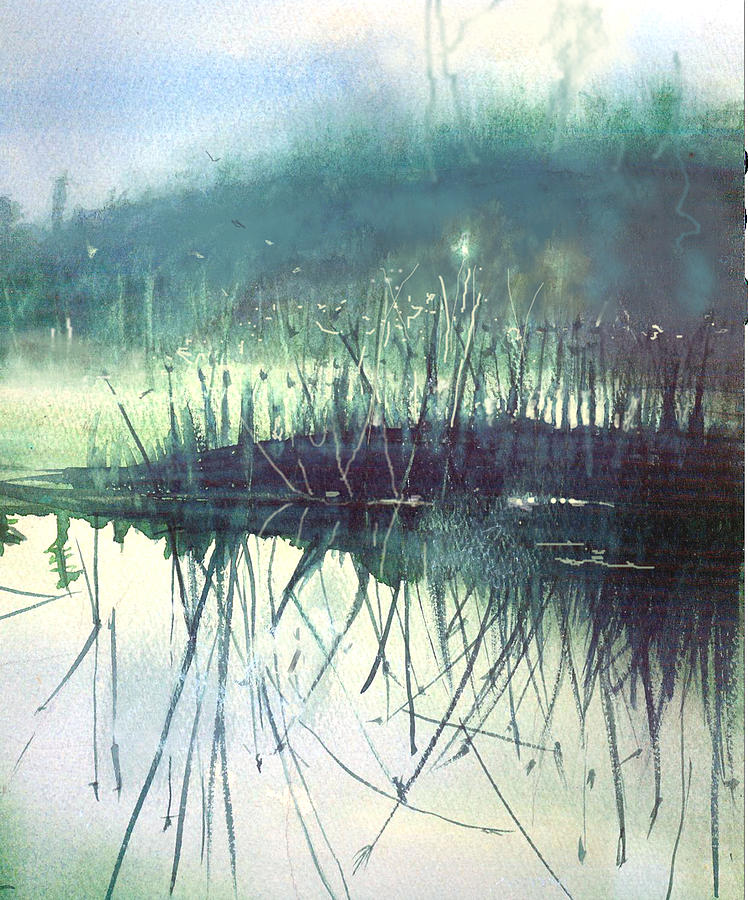 Morning Marsh Painting by Gertrude Palmer